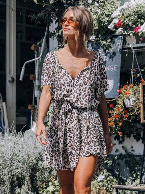 Spell & The Gypsy Collective Bodhi Leopard Print Mini Dress